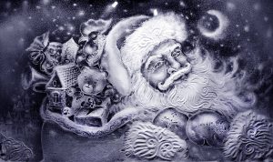 SANDMALEREI WEIHNACHTEN Santa