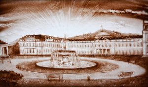 Stuttgart in Sand Gemalt