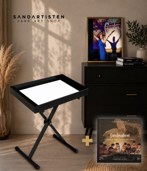 Leuchttisch für-Sandmalerei und Anleitungsbuch