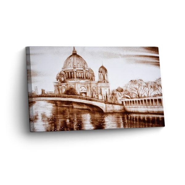 Berlin in Sand Gemalt
