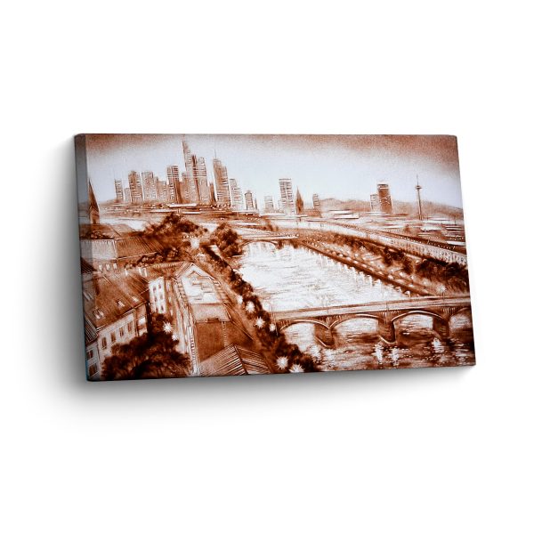 Frankfurt in Sand Gemalt