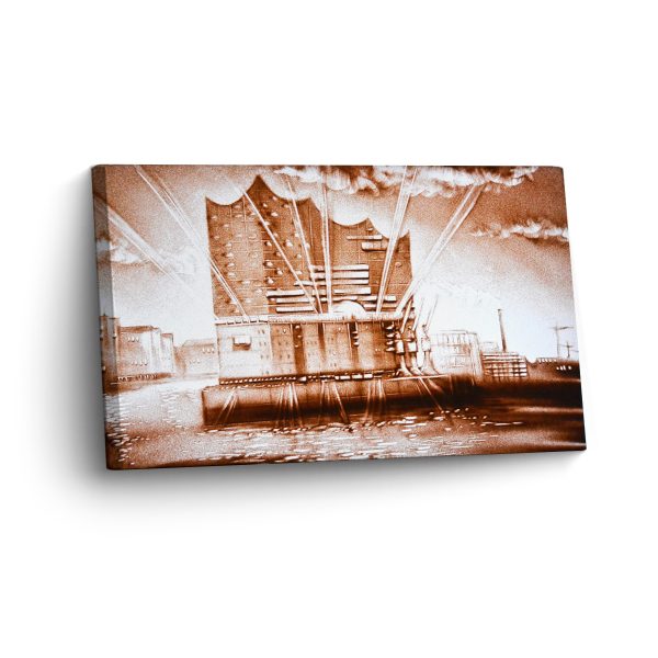 Hamburg in Sand Gemalt