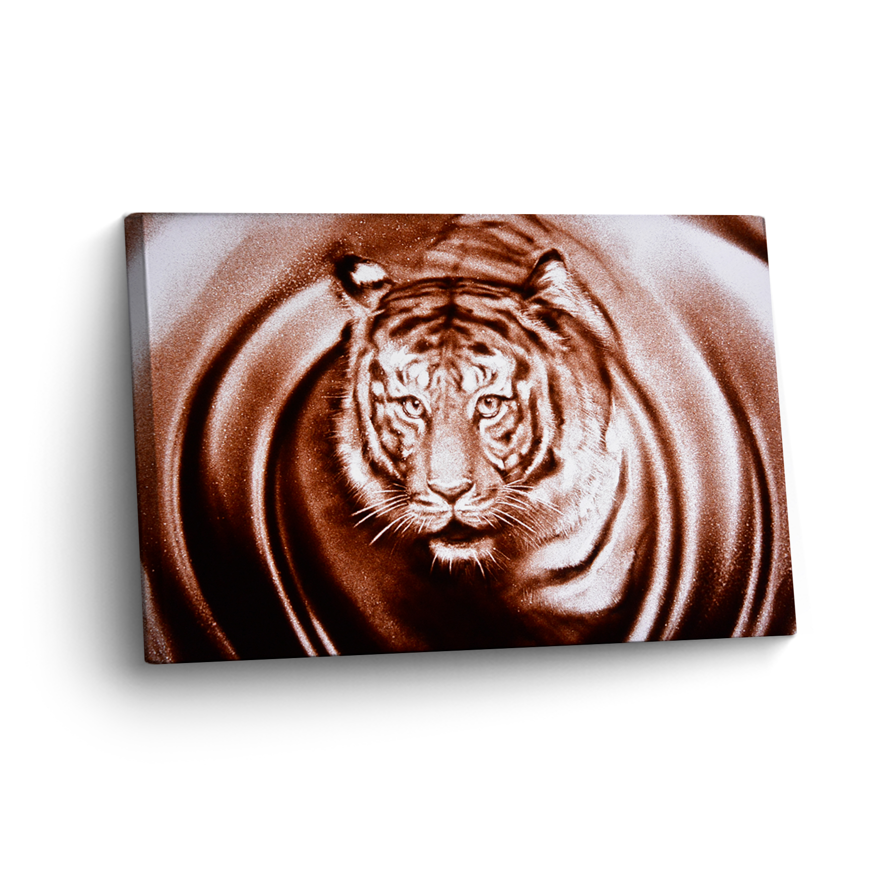 Wandbild aus Plexiglas® Druck auf Acryl 140x70 Tiere Weißer Tiger 