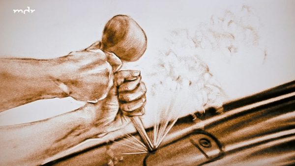 Sandmalerei zeigt traditionelles Handwerk in der ARD MDR Dokumentation „Die Geheimnisse des Papyrus“