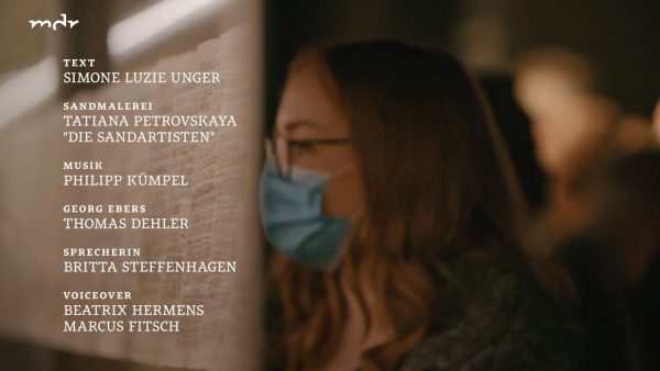 Sandmalerei-Outro zur ARD MDR Dokumentation „Die Geheimnisse des Papyrus“ – künstlerischer Abschluss