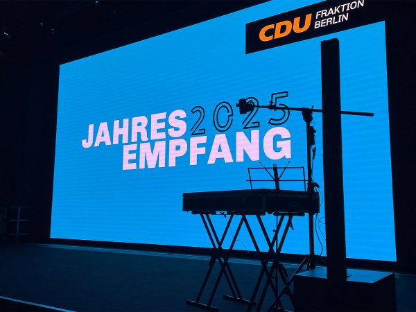 Sandmalerei Berlin Live Show im Jahresempfang der CDU