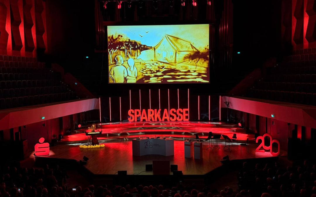 Sandshow zum Firmenjubiläum: 200 Jahre Sparkasse Leipzig